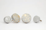 Concrete Round Cabinet Knob with Quail / Duck Egg pattern in various colours