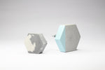 Concrete Hexagon Cabinet Knob in 40mm. Natural Grey or a variety of colours