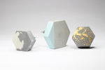 Concrete Hexagon Cabinet Knob in 40mm. Natural Grey or a variety of colours