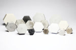 Concrete Hexagon Cabinet Knob in 40mm. Natural Grey or a variety of colours