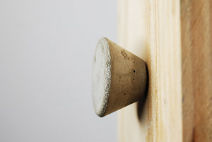 Concrete Cabinet Knob in the shape of a Truncated Cone in 2 sizes. Natural Grey or a variety of colours