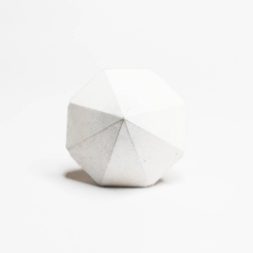 Concrete Pyramid Diamond Cabinet Knob or Wall Hook Natural or choose colour