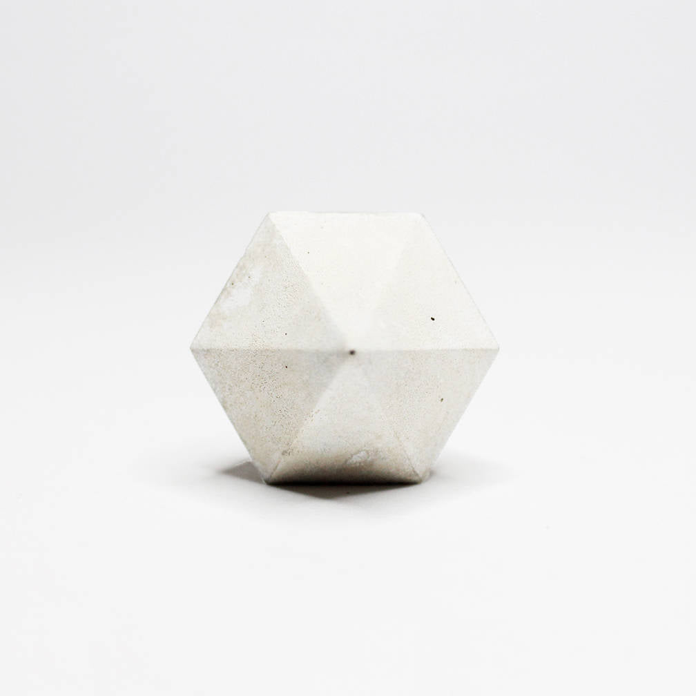 Concrete Small Diamond Cabinet Knob or Wall Hook Natural or choose colour