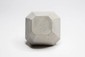 Concrete Cabinet Knob in the shape of a Square Frustum. Natural Grey or White. Wall Hook Available