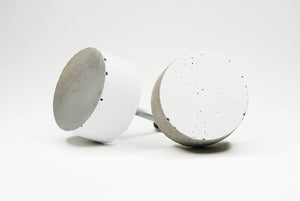 Concrete Round Cabinet Knob in Standard 40mm with painted Front or Sides in variety of colours