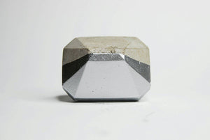 Concrete Cabinet Knob in the shape of a Rectangular Diamond. Natural or choose colour