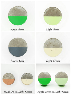 Concrete Flat Round Cabinet Knob in 56mm. Natural Grey or a variety of colours.