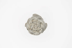 Concrete Cabinet Knob in the shape of a Flower / Rose. Natural Grey or a variety of colours