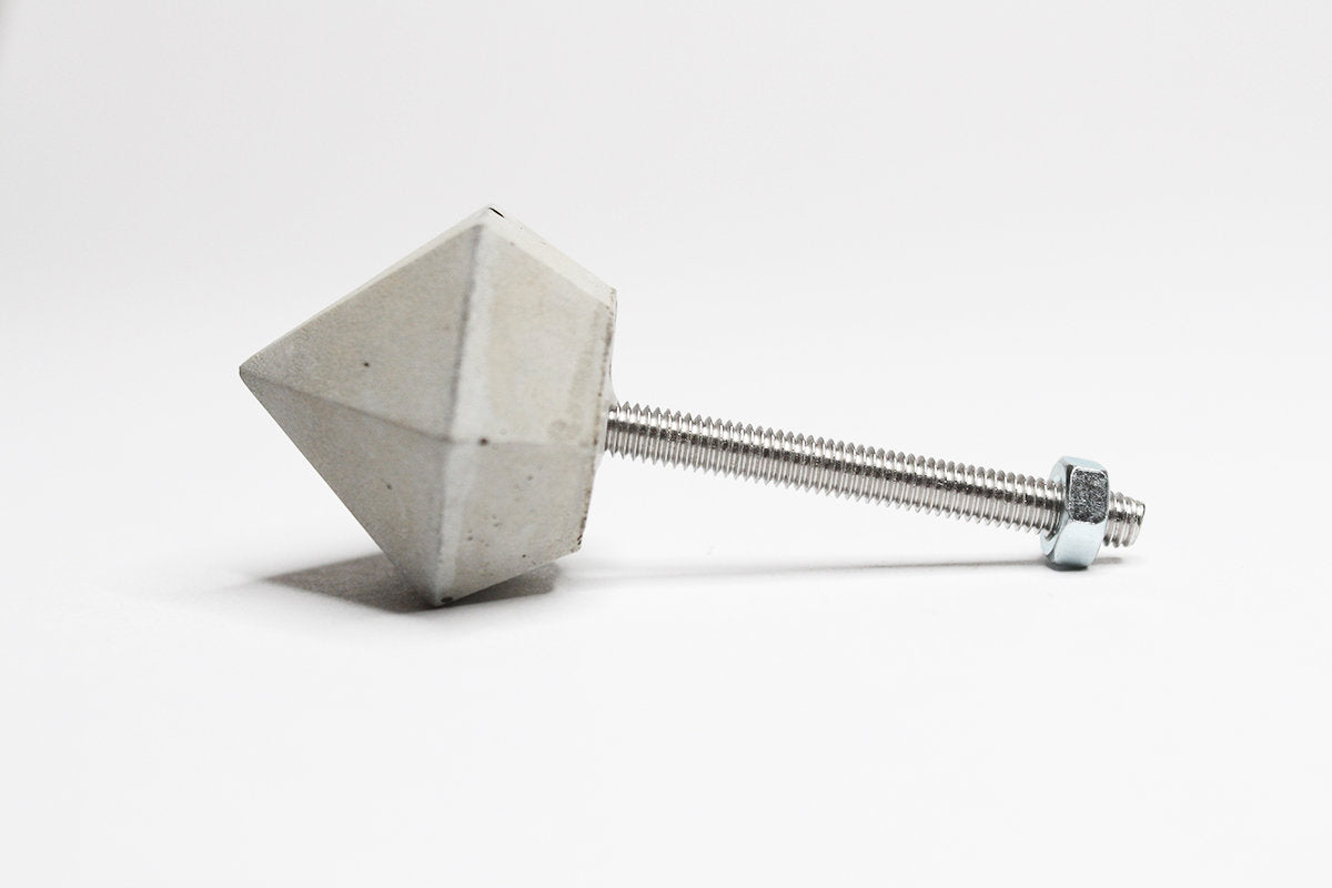 Concrete Small Diamond Cabinet Knob - SALE