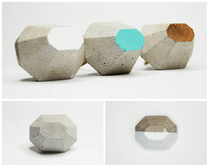 Concrete Cabinet Knob in the shape of a Frustum. Natural or choose colour