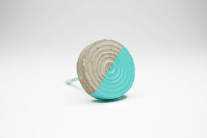 Round / Spiral Cabinet Knob from Concrete. Natural Grey or a variety of colours.