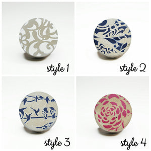 Concrete Wall Hook in different flowery designs. Various colours.