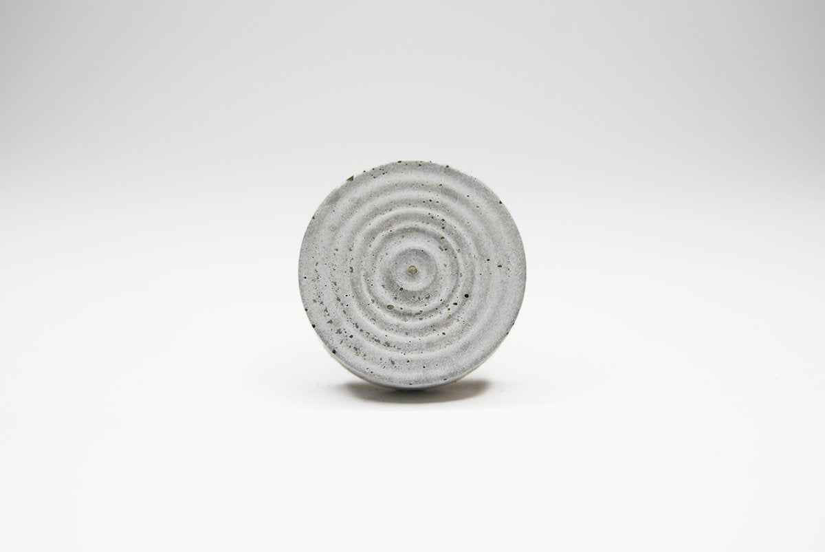 Round / Spiral Cabinet Knob from Concrete. Natural Grey or a variety of colours.