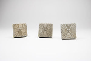 Square / Spiral Cabinet Knob from Concrete. Natural Grey or a variety of colours.