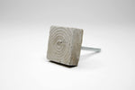 Square / Spiral Cabinet Knob from Concrete. Natural Grey or a variety of colours.