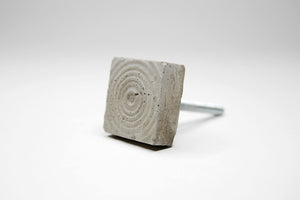 Square / Spiral Cabinet Knob from Concrete. Natural Grey or a variety of colours.