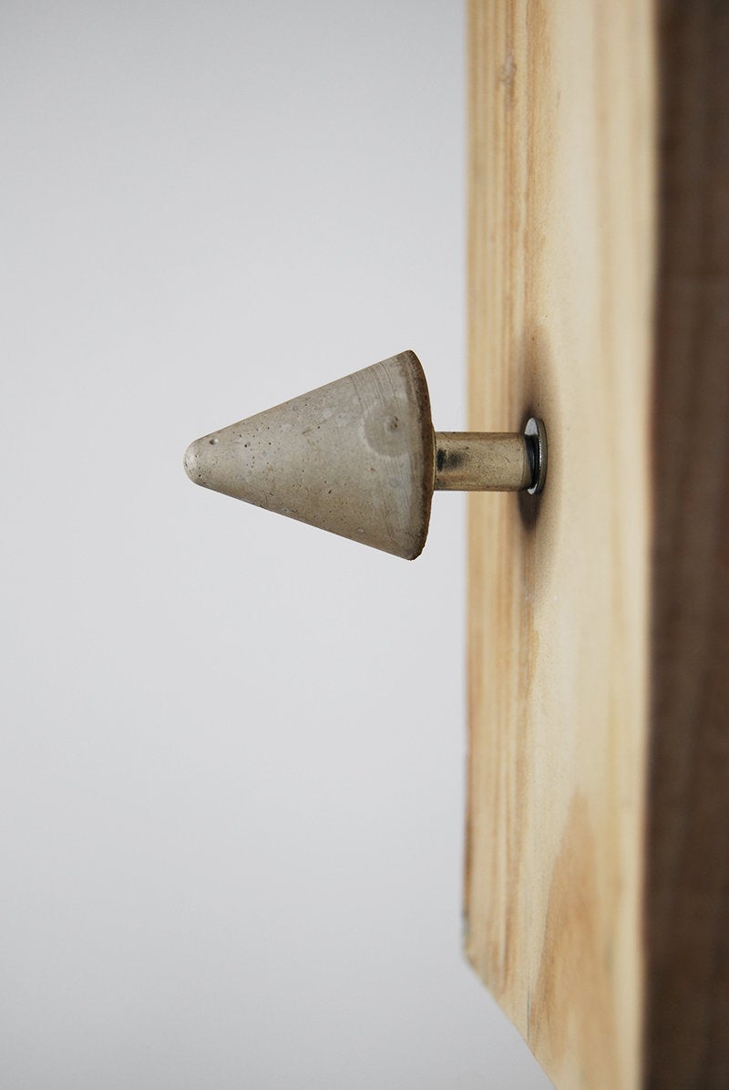 Funky Cabinet Knob - Concrete "Inverted" Cone. Natural Grey or a variety of colours