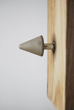 Funky Cabinet Knob - Concrete "Inverted" Cone. Natural Grey or a variety of colours