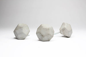 Concrete Cabinet Knob - Geometric Shape. Natural Grey or a variety of colours