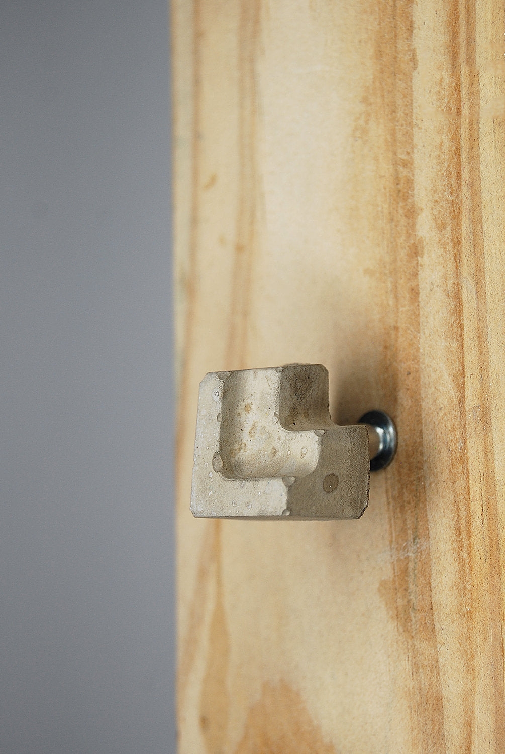 Small L-shaped Concrete Cabinet Knob