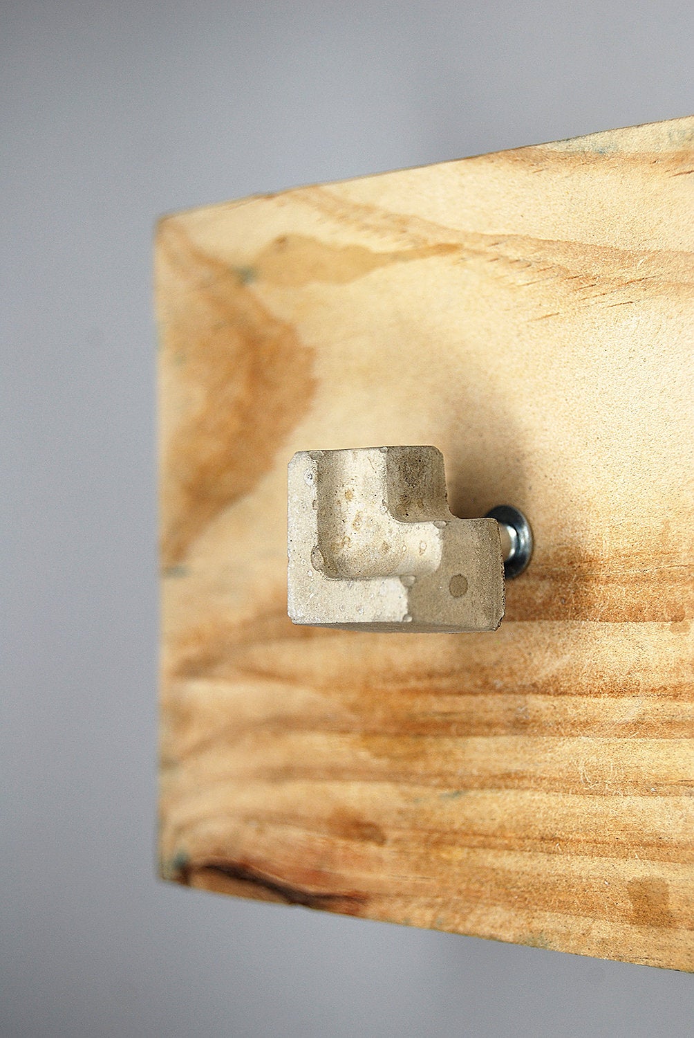 Small L-shaped Concrete Cabinet Knob