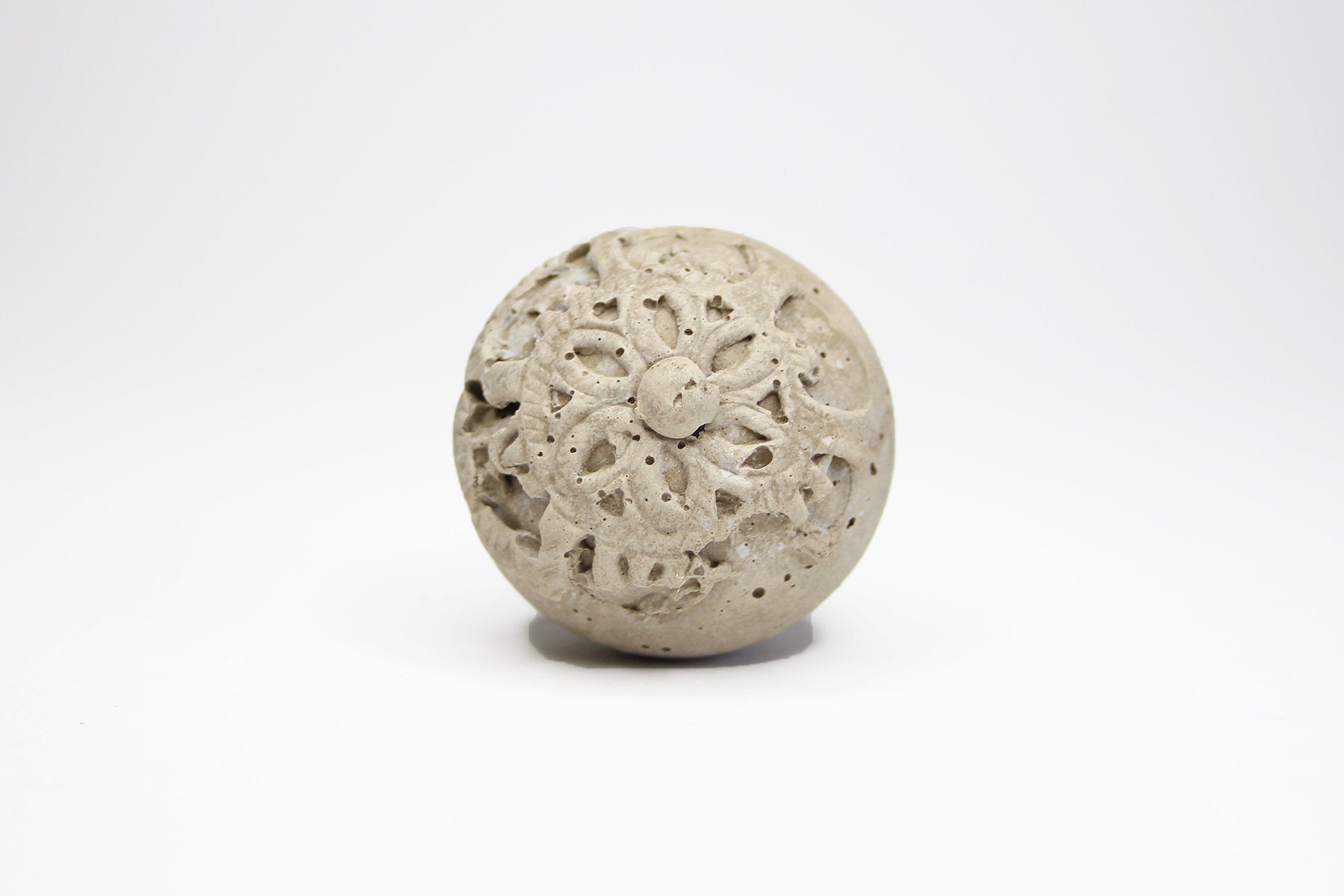 Concrete Traditional Round Flower Cabinet Knob (imperfect beauty)